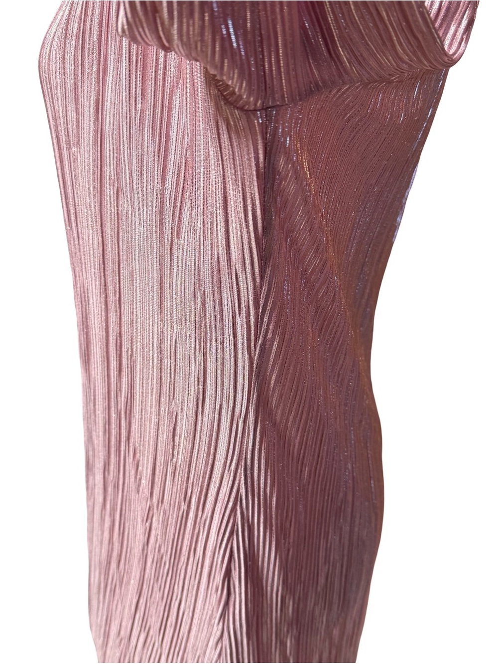 Sabina Musayev Rigel Pleated Blouse Pink Rose Metallic Shimmer Sz Small NWT New - Picture 6 of 16